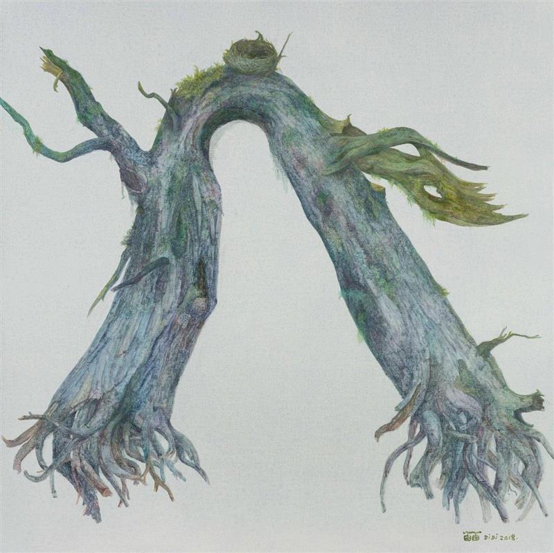 国家美术·展讯丨吴笛笛个展,吴笛笛,展讯,植物,竹子,石头,苔藓,藤蔓,树木,图案,绘画