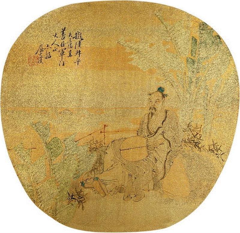 112?屈大護?蕉蔭高士,道明30联谊,道明30,扇片,金箋,紈扇片,御史,地点,黄浦区,九江路555号,上海王宝和大酒店七楼,宴会厅