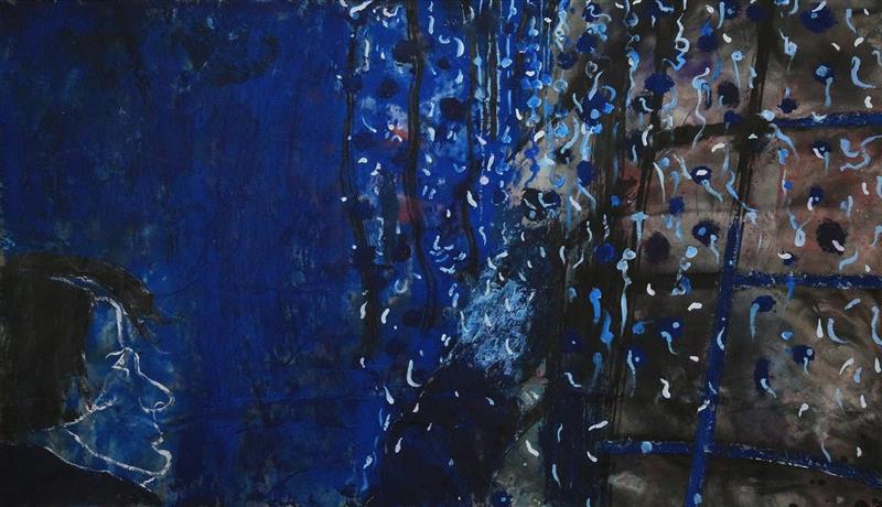 蓝 Juliette Binoche ,北极熊画廊 | 如梦初醒 — 袁宏斌个展即将开幕,袁宏斌,北极熊,纸本,墨彩,教授,朱青生,张长收,电影,面前,翁剑青