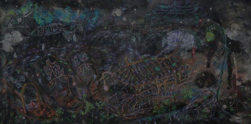 湘西 Xiang Xi ,北极熊画廊 | 如梦初醒 — 袁宏斌个展即将开幕,袁宏斌,北极熊,纸本,墨彩,教授,朱青生,张长收,电影,面前,翁剑青