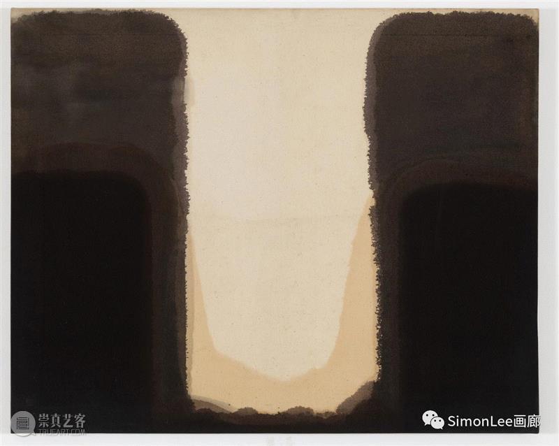《Umber-Blue》(1978)，布上油彩，,80,6 x 100 厘米，鳴謝尹亨根藝術遺產，影