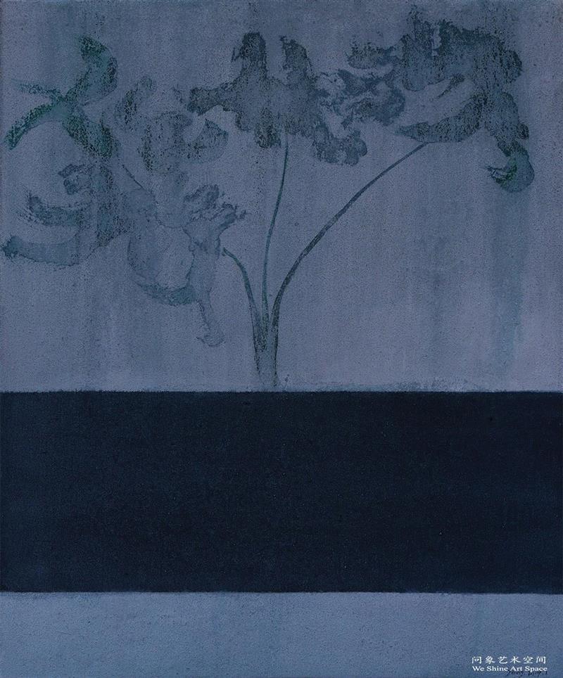 虚影—布面—综合材料—50cmX60cm—2019年,包忠评述杨传喜作品,杨传喜,包忠,材料,纸本,打印纸,江苏省,南京市,石头城路69号,材质,情境