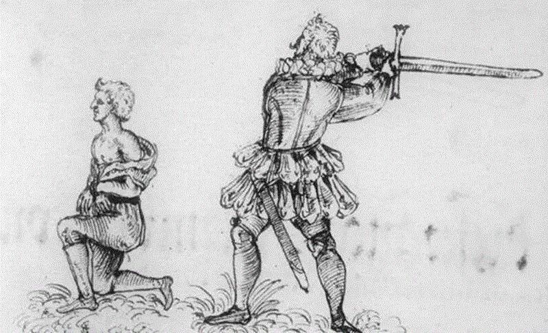 1591年5月18日，刽子手弗兰兹·施密特（Franz Schmidt）对罪犯汉斯·弗尔切尔（Han