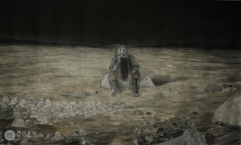 骓逝 240x400cm 纸本设色 2013年,平行的世界｜党震：多视角、多维度的绘画尝试,党震,多维度,太极拳,绘画,精英,寒山,荒石,具象,身上,人物