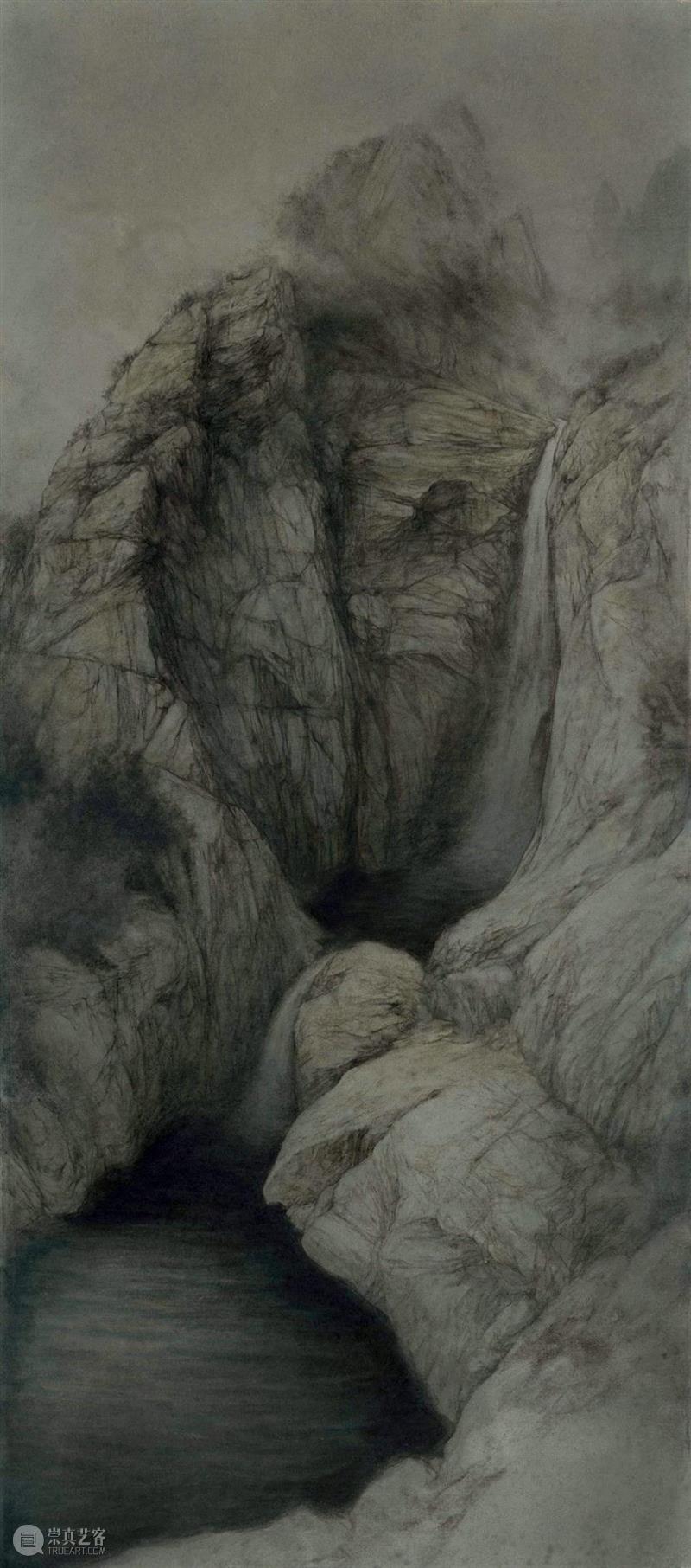 山音 242x107cm 纸本设色 2017年,平行的世界｜党震：多视角、多维度的绘画尝试,党震,多维度,太极拳,绘画,精英,寒山,荒石,具象,身上,人物