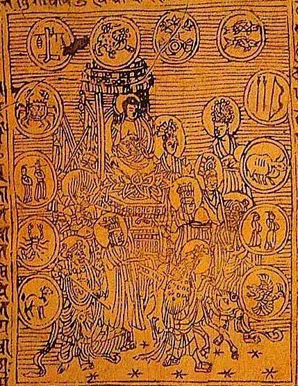 ▲图为宋代刻印的《大隋求陀罗尼经咒》十二星宫插图,若我在宋代，是这样过的周末,南宋,宋徽宗,美学,书法,苏东坡,北宋,官人,李唐,寒食帖,手指