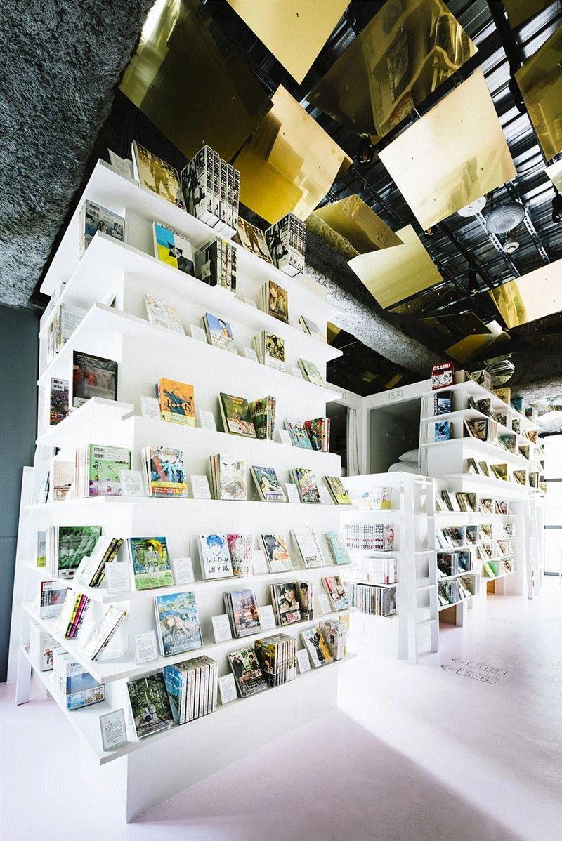 在日本，有种酒店叫书店,书店,日本,漫画,旅馆,东京,房间,茑屋书店,日元,旅客,书籍