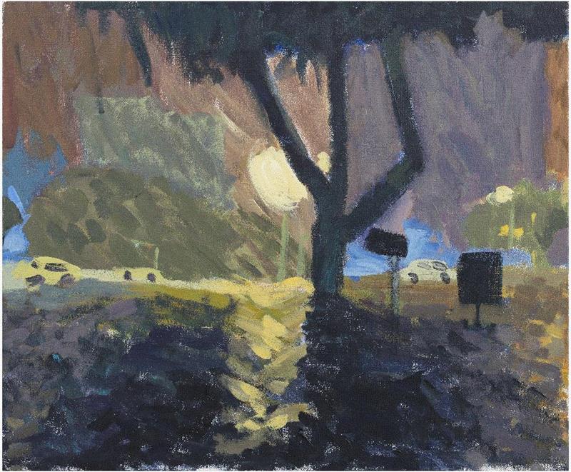 王云冲，夜雨，布面丙烯，2019，50×60cm，图片由艺术家提供,【BLG LAB】“海面之下是火山” 艺术家与作品介绍,火山,海面,LAB,影像,家书,宋兮,唐潮,李昶,朱湘,贺勋