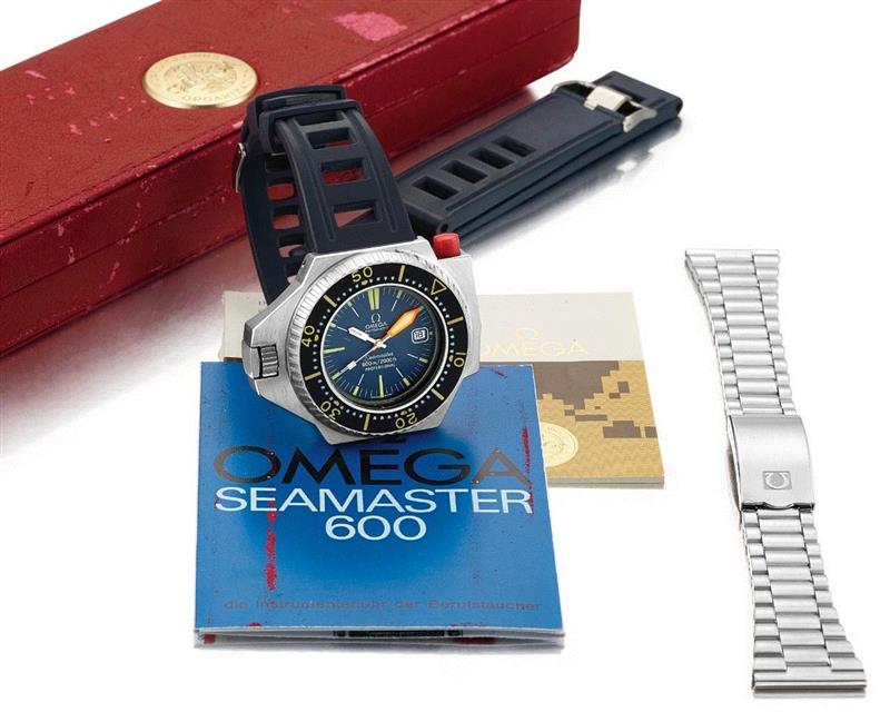 奥米茄「SEAMASTER 600 PLOPROF」精钢腕表备日期显示，约1970年制,香港春拍 | 10 枚香港春拍精选男士运动腕表,腕表,香港,男士,型号,表盘,劳力士,百达翡丽,日期,表壳,粉红