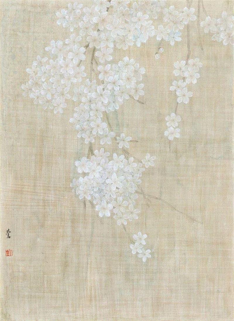 《读鲍莺的画》,读鲍莺的画,鲍莺,绢本,纸本,日本,绘画,工笔画,工笔,画中,虞美人