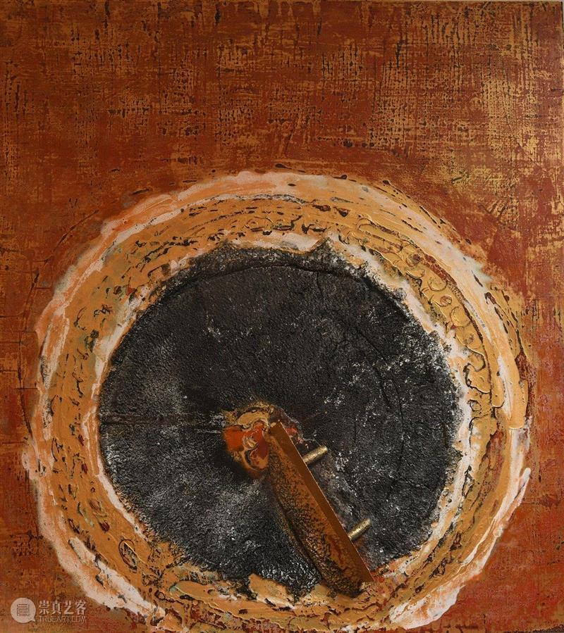 A-35，200x180cm，综合材料、岩彩、大漆，2018,【铸造推荐】艺术家瞿倩梅 Artist QU Qianmei,瞿倩梅,材料,岩彩,大漆,法国,巴黎,姜淼,质感,大自然,瑞安
