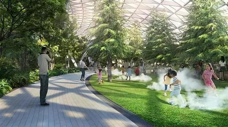 建筑丨狂砸85亿，把森林、瀑布搬进机场！,机场,建筑,樟宜,森林谷,迷宫,新加坡,甜甜圈,装置,误机,滑梯