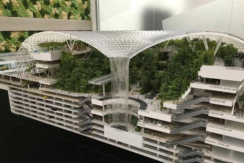 建筑丨狂砸85亿，把森林、瀑布搬进机场！,机场,建筑,樟宜,森林谷,迷宫,新加坡,甜甜圈,装置,误机,滑梯