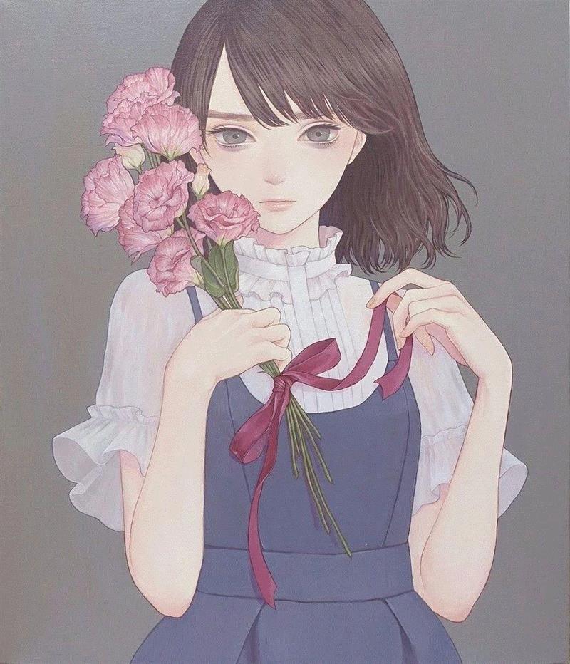 唯美风少女插画，看不腻,少女,插画,上方,日本,插画师,Konno,真弓,唯美风少女插画设计小编