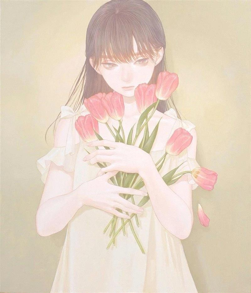 唯美风少女插画，看不腻,少女,插画,上方,日本,插画师,Konno,真弓,唯美风少女插画设计小编