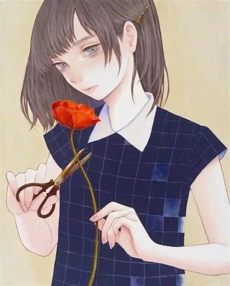 唯美风少女插画，看不腻,少女,插画,上方,日本,插画师,Konno,真弓,唯美风少女插画设计小编