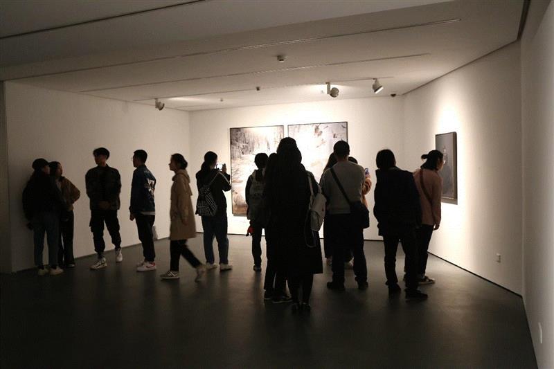▲作品引发大家的讨论,“超越时光——马特奥·巴西雷摄影作品展”今日在合美术馆开幕,巴西,马特奥,合美术馆,鲁虹,意大利,科技,雷先生,湖北美术馆,开幕式,绘画