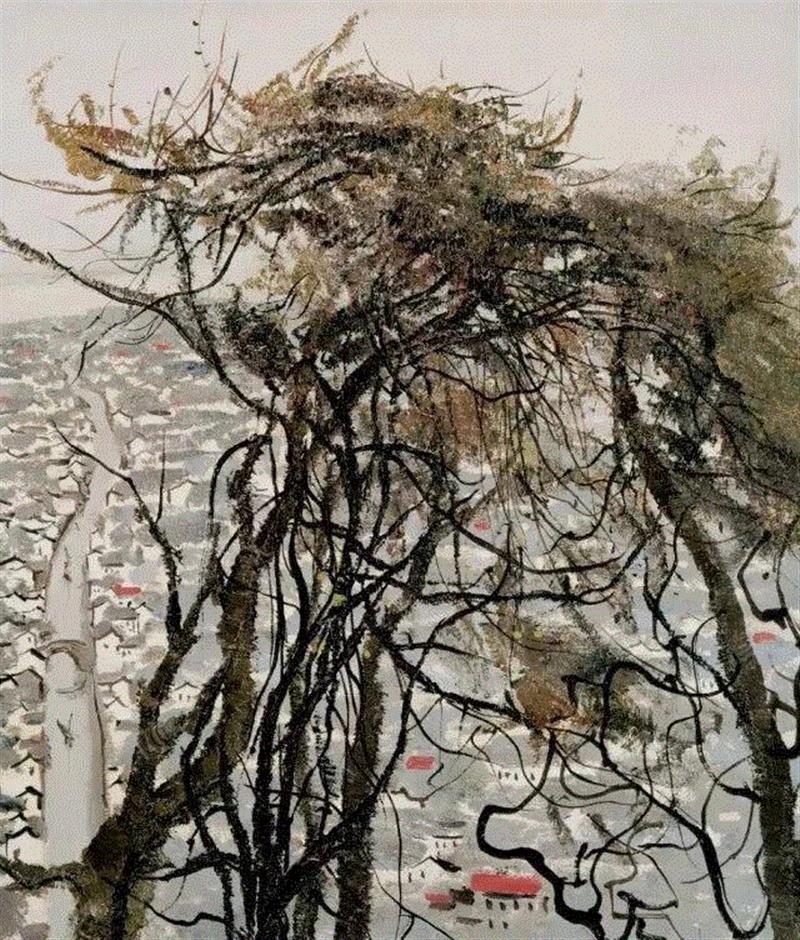 吴冠中笔下的植物，经典！,吴冠中,植物,绘画,油画,上方,江苏省,宜兴县,终生,特色,小编
