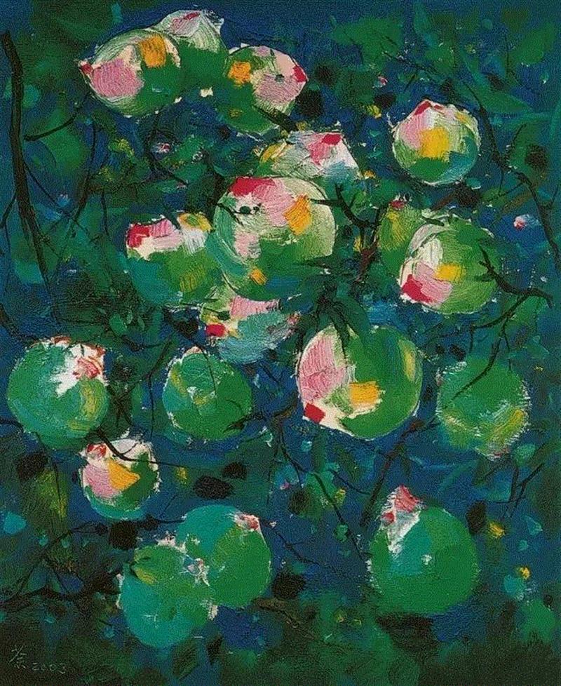 吴冠中笔下的植物，经典！,吴冠中,植物,绘画,油画,上方,江苏省,宜兴县,终生,特色,小编