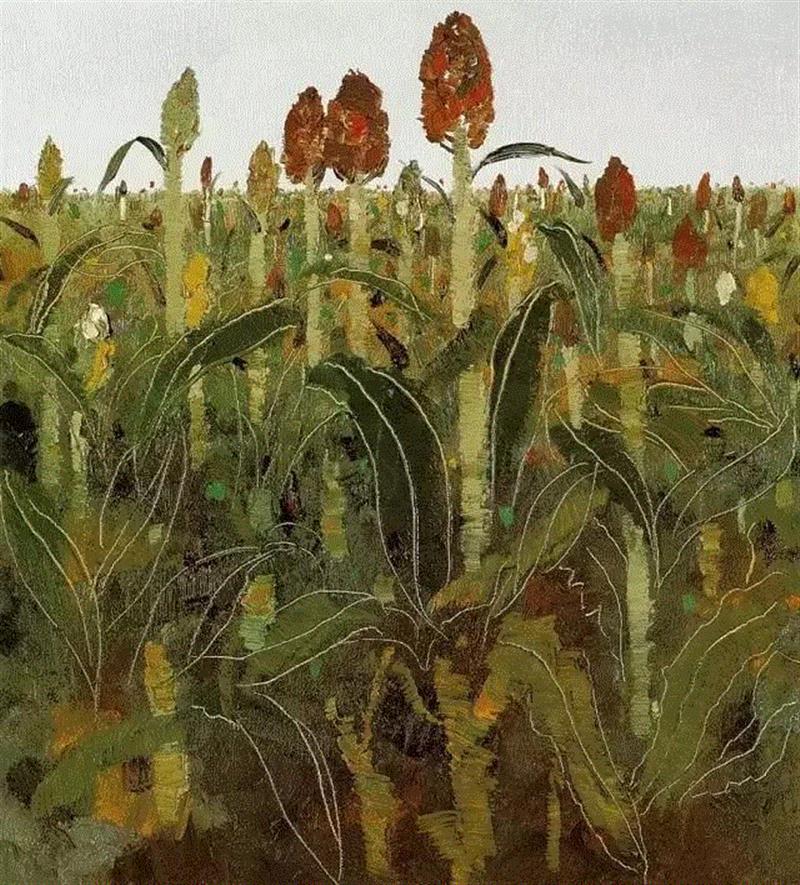 吴冠中笔下的植物，经典！,吴冠中,植物,绘画,油画,上方,江苏省,宜兴县,终生,特色,小编