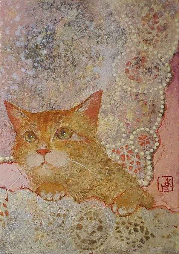 看完她的画，想撸猫????了,上方,麻衣,千叶县,东京艺术大学大学院,日本,松柏美术馆,花鸟,大赏,全国性,毕业后