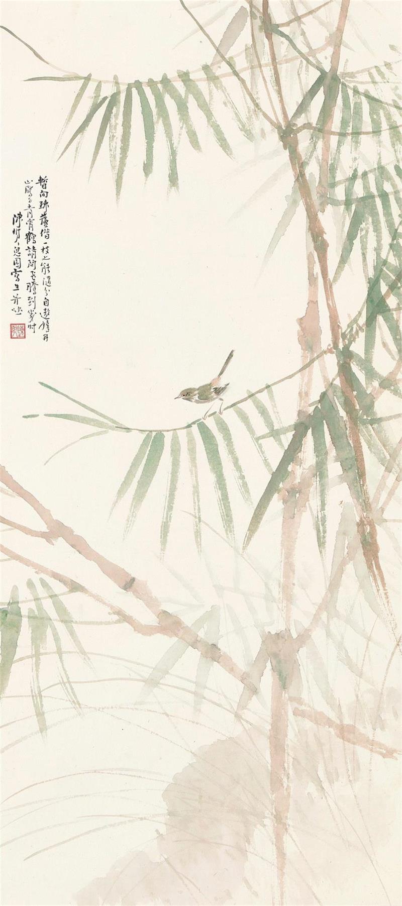 陈树人　疎芦小鸟,香港春拍 │ 二十世纪广东画坛艺迹,香港,广东,坛艺迹,书画,李研山,张坤仪,黄般若,高奇峰,公分HK,邓尔雅