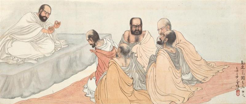 邓芬　维摩说法图,香港春拍 │ 二十世纪广东画坛艺迹,香港,广东,坛艺迹,书画,李研山,张坤仪,黄般若,高奇峰,公分HK,邓尔雅