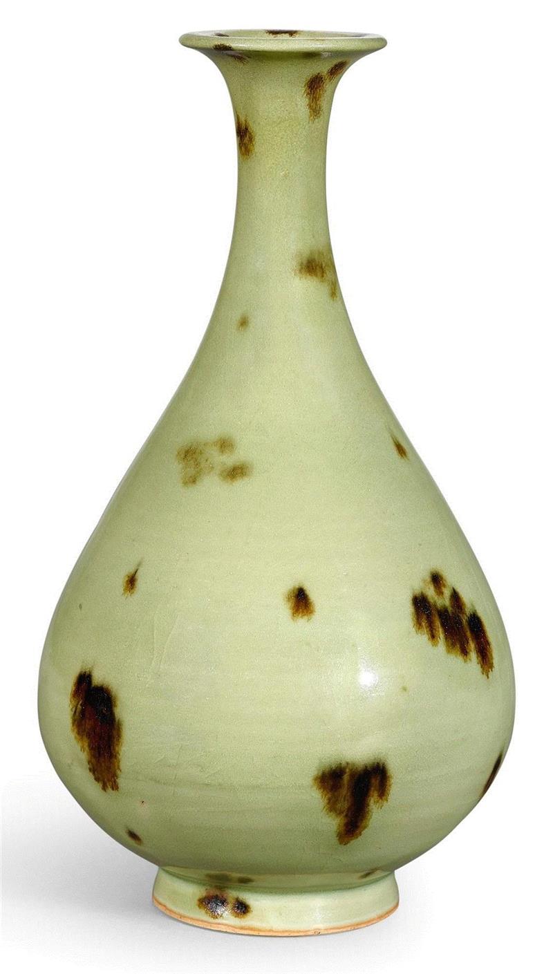 元 龙泉青釉褐斑玉壶春瓶,香港春拍 | 中国艺术珍品「六合和熙－重要私人珍藏」,六合,私人珍藏,珍品,香港,永乐,青花,阿拉伯文,港币,南宋,官窑