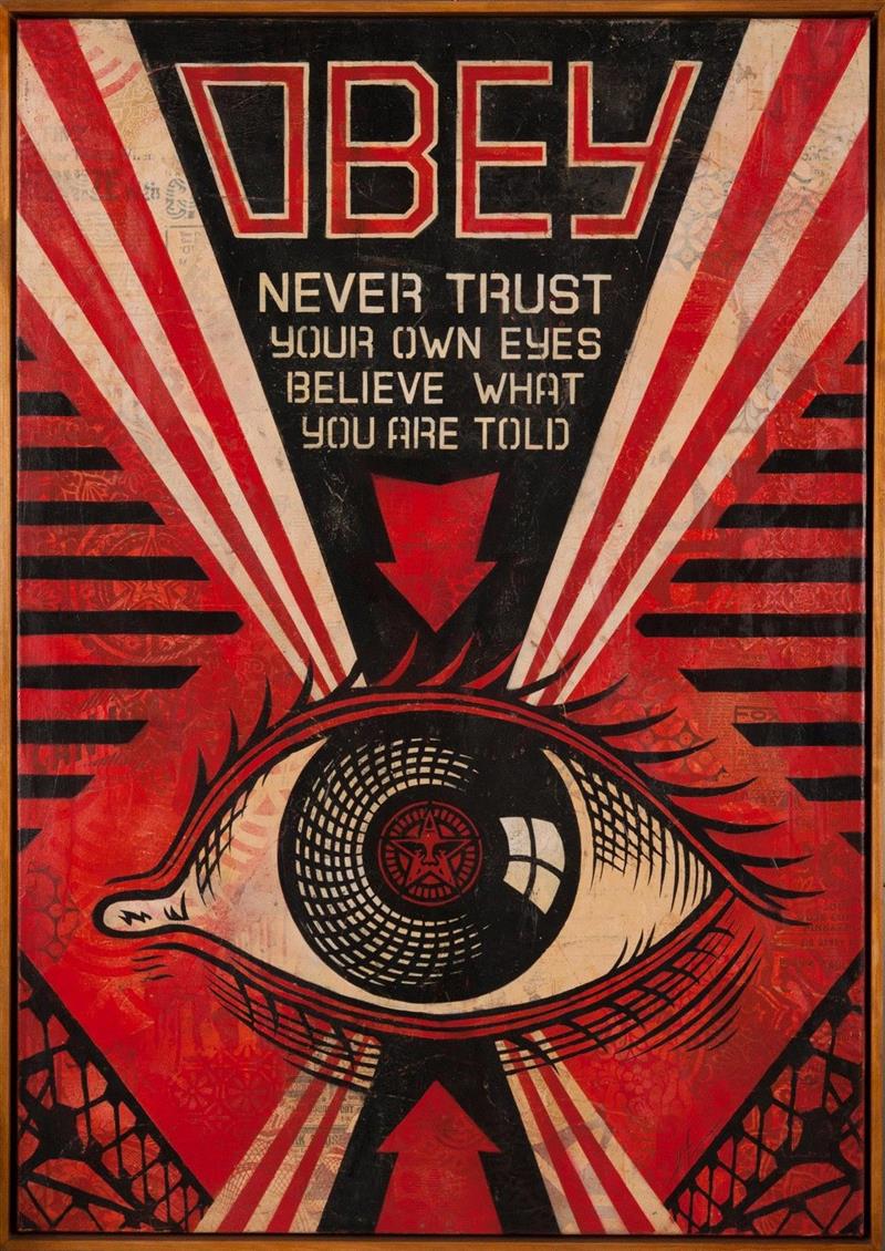 Shepard Fairey的作品在MoCA展出,街头巨人——Shepard Fairey,Fairey,巨人,贴纸,OBEY,Shepard,MoCA,滑板,报纸,奥巴马,政治