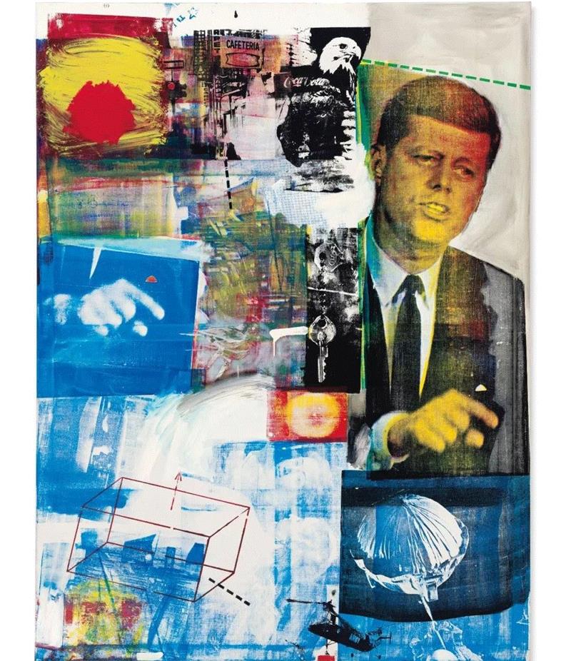 罗伯特·劳森伯格（1925-2008）《水牛II》，油彩 丝网印刷油墨 画布，243.8 x 182