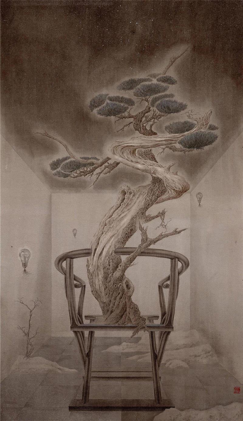 △霁境.贰  72x42cm  纸本设色  201