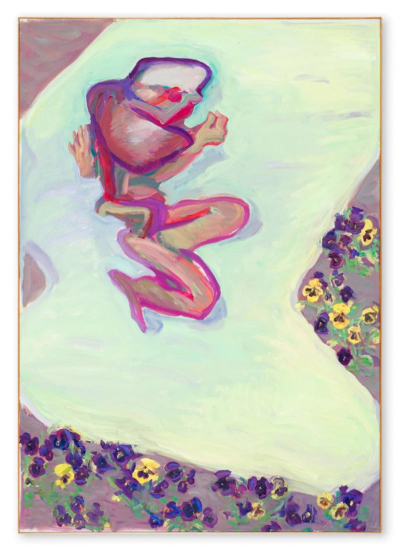 ▲ 玛利亚·拉斯尼格，《雪中的园丁》，1986/1987，油彩 画布，205 x 145 