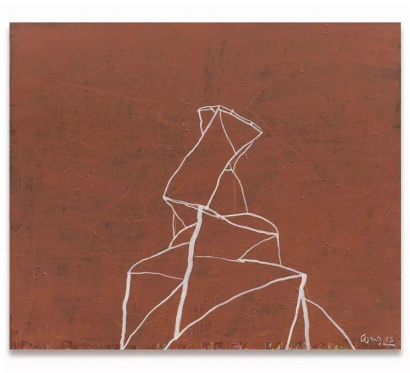 ▲ 线之五  布面丙烯 180 x 150cm  2015,王川：我的精神生活,王川,水墨,香港,深圳,汉雅轩,成都,偏锋,宣纸,工作室,台北
