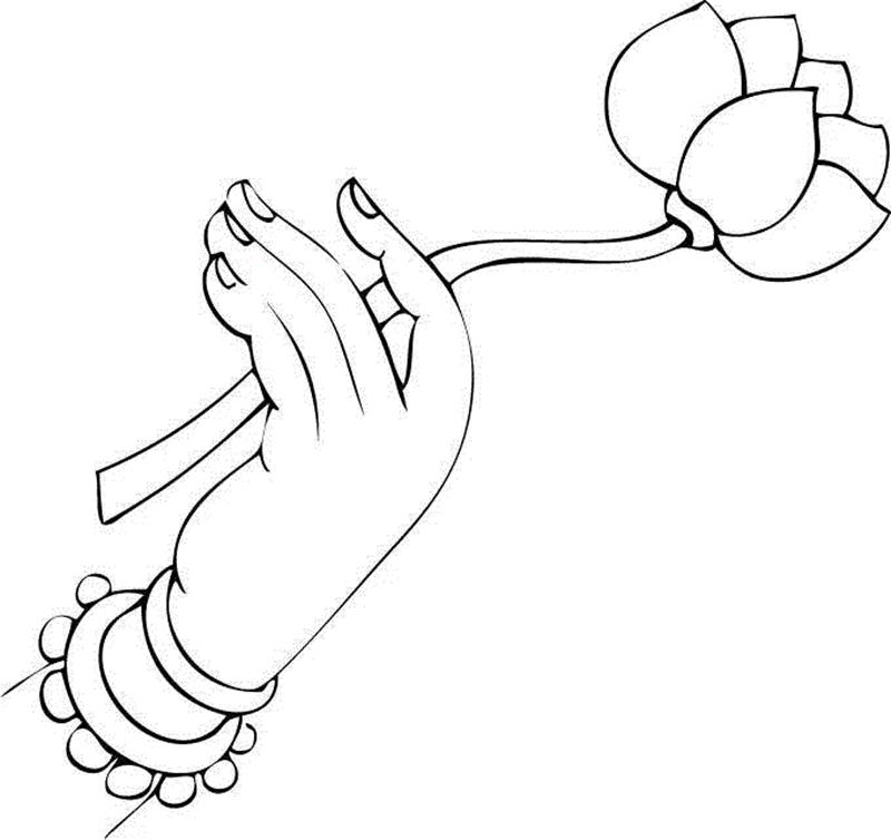白描佛手，曼妙多姿,白描,佛手,上方,一只手,涵义,情态,手势,手姿,器物,爱好者们