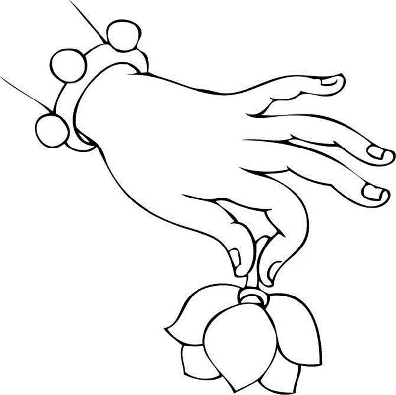 白描佛手，曼妙多姿,白描,佛手,上方,一只手,涵义,情态,手势,手姿,器物,爱好者们