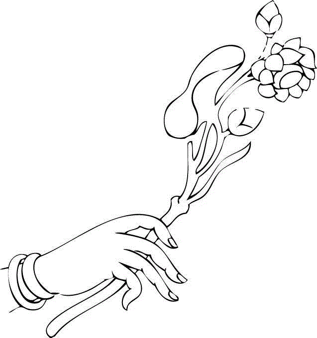 白描佛手，曼妙多姿,白描,佛手,上方,一只手,涵义,情态,手势,手姿,器物,爱好者们