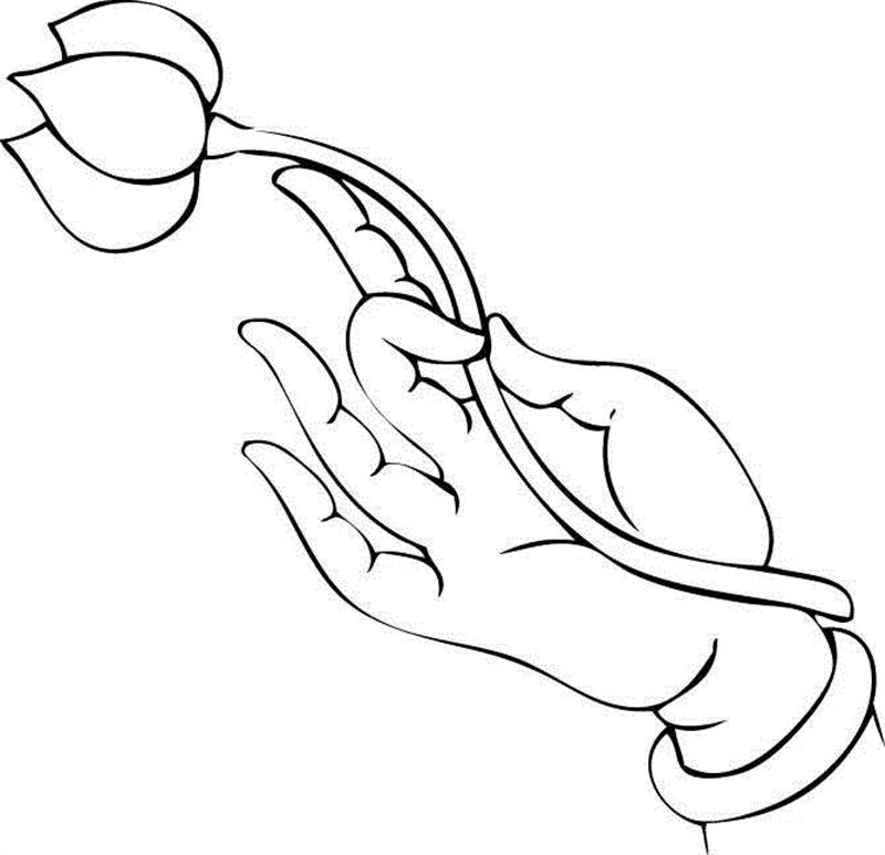 白描佛手，曼妙多姿,白描,佛手,上方,一只手,涵义,情态,手势,手姿,器物,爱好者们