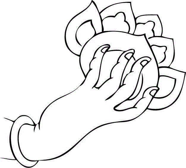 白描佛手，曼妙多姿,白描,佛手,上方,一只手,涵义,情态,手势,手姿,器物,爱好者们