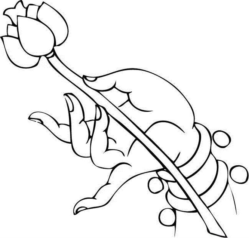 白描佛手，曼妙多姿,白描,佛手,上方,一只手,涵义,情态,手势,手姿,器物,爱好者们