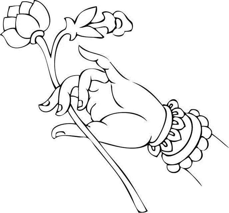 白描佛手，曼妙多姿,白描,佛手,上方,一只手,涵义,情态,手势,手姿,器物,爱好者们