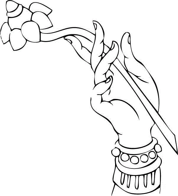 白描佛手，曼妙多姿,白描,佛手,上方,一只手,涵义,情态,手势,手姿,器物,爱好者们