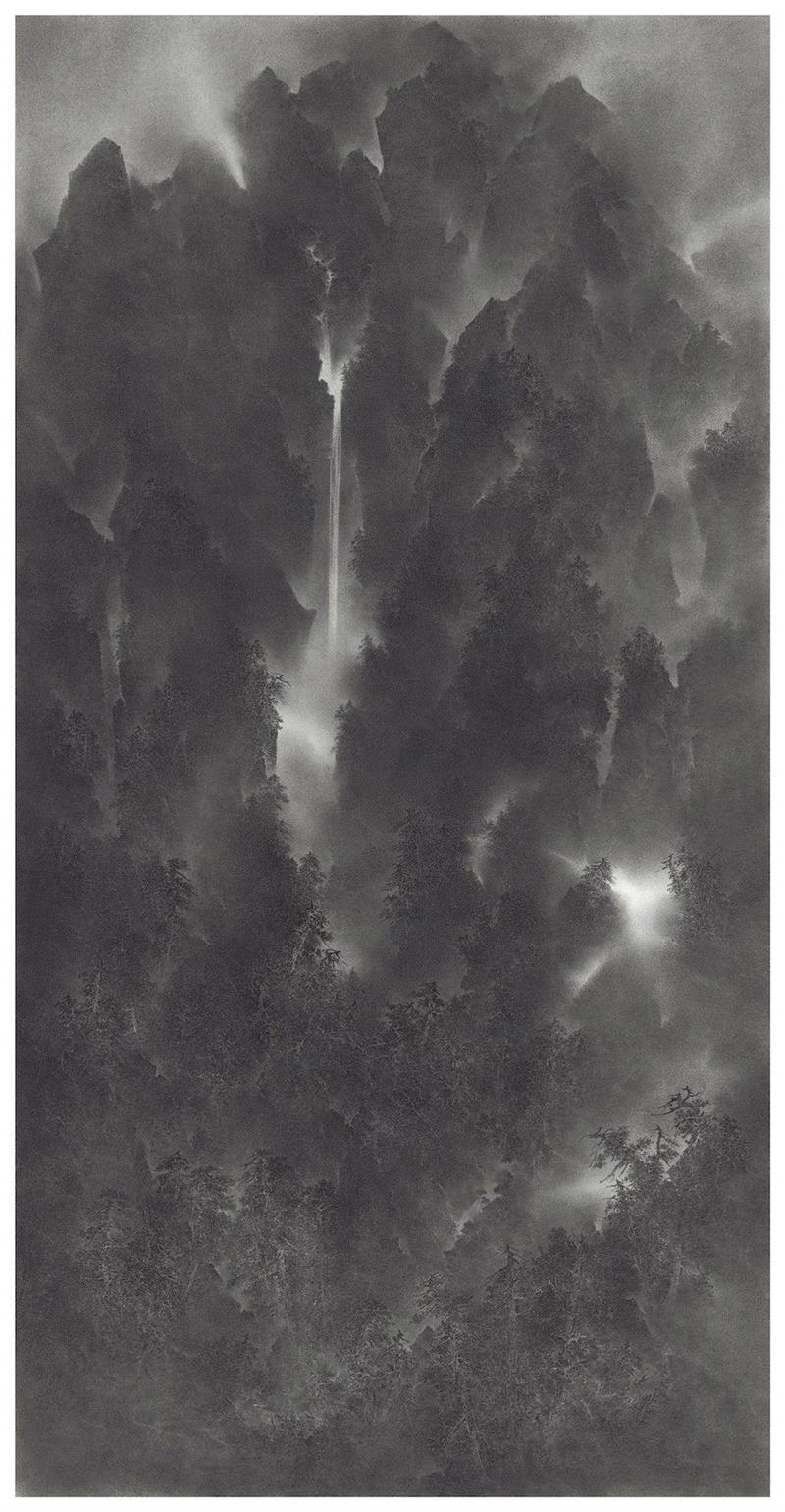 曹晓阳《二十四节气之小寒》 128x251cm 纸本木炭 2018年,【展览/推荐】ABI助力《新艺术史:2000-2018中国当代艺术》展即将开启,ABI,新艺术史,资本,经济,情境,艺术史,意识形态,特色,路径,之中