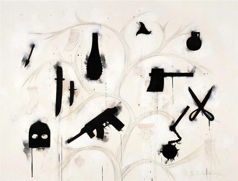 魏青吉 《圣诞快乐》 192x250cm 宣纸、水墨综合材料 2008年,【展览/推荐】ABI助力《新艺术史:2000-2018中国当代艺术》展即将开启,ABI,新艺术史,资本,经济,情境,艺术史,意识形态,特色,路径,之中