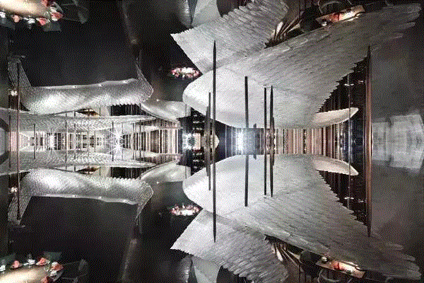 装置丨听玻璃艺术 讲述绝妙动人的梦幻故事,装置,羽毛,材料,琉璃,水晶,建筑,灯光,宇宙,餐厅,Knapp