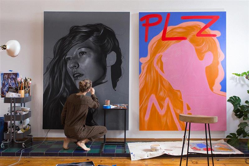 绘画丨她作品的粉色暴击，让人有点甜,绘画,粉色,手绘网,Mann,加拿大,肖像,上方,右上,本文,shouhui