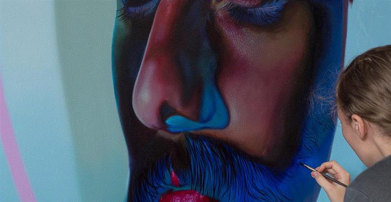 绘画丨她作品的粉色暴击，让人有点甜,绘画,粉色,手绘网,Mann,加拿大,肖像,上方,右上,本文,shouhui