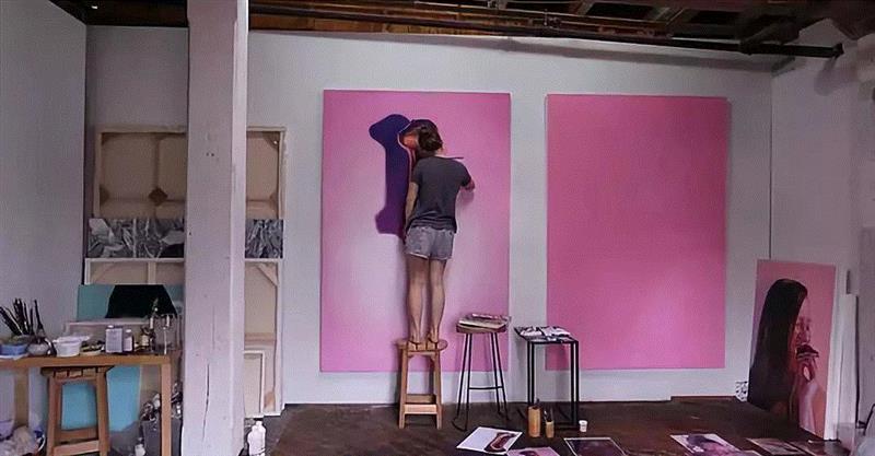 绘画丨她作品的粉色暴击，让人有点甜,绘画,粉色,手绘网,Mann,加拿大,肖像,上方,右上,本文,shouhui