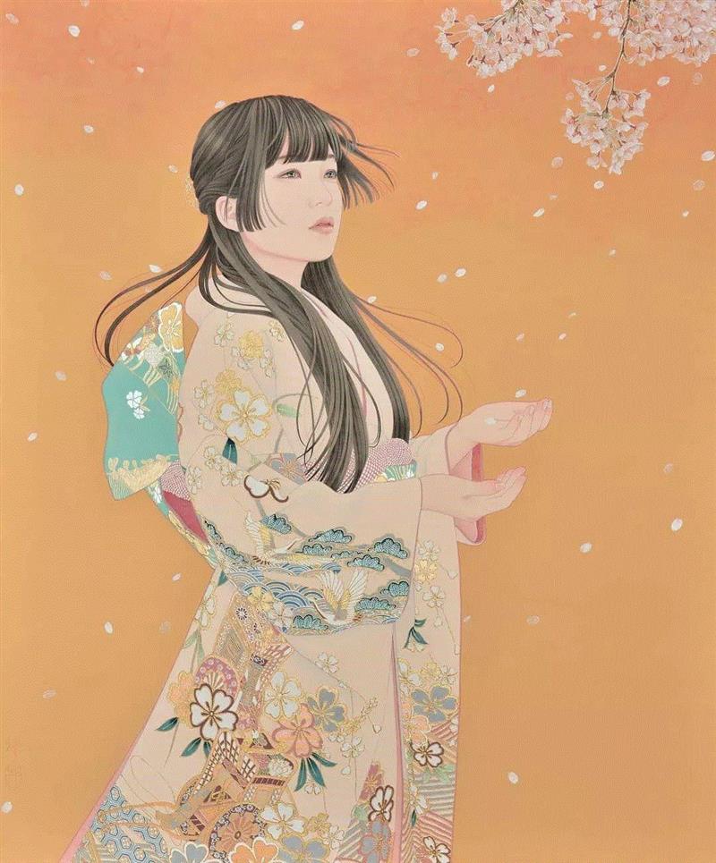 淡墨线条勾勒青春少女,少女,上方,日本,插画师,小编