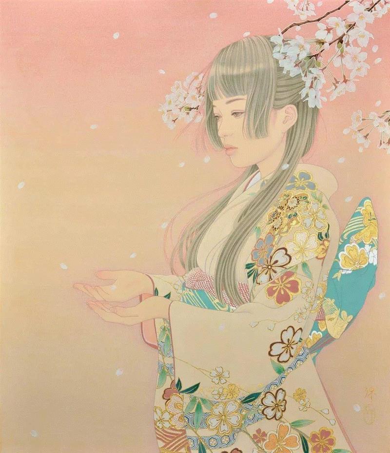 淡墨线条勾勒青春少女,少女,上方,日本,插画师,小编