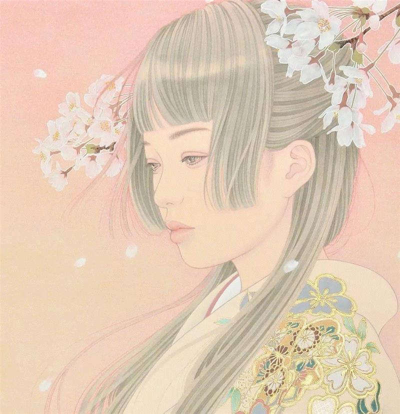 淡墨线条勾勒青春少女,少女,上方,日本,插画师,小编